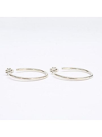 Tiffany & Co. TIFFANY&amp;Co. Tiffany 925 Narrow Hoop Earrings, Silver, Women's (view 2)