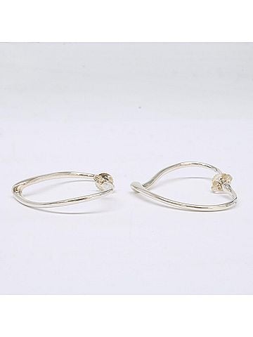 Tiffany & Co. TIFFANY&amp;Co. Tiffany Ag925 Heart Hoop Earrings, Silver, Women's (view 2)