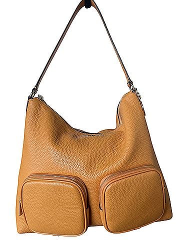 Michael Kors Merritt Large Pebbled Leather Cargo Shoulder Bag Leather Hobo (view 1)