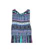 Soma Bow Print Graphic Teal Purple Pink Casual Dress Size S - photo 10