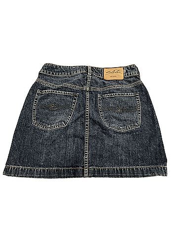 Silver Jeans Co. : L3296 THRWU Denim Skirt (view 2)