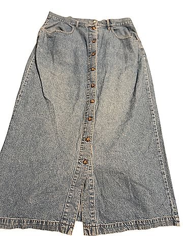 Eddie Bauer Vintage button-front denim midi/maxi skirt Denim Skirt (view 1)