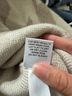 PETER MILLAR Houndstooth Tan White Wool Pullover Sweater Size L - photo 5