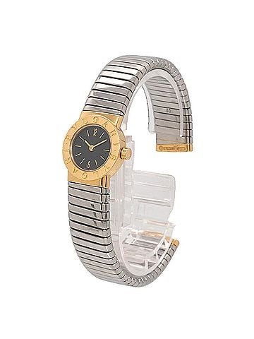 Bvlgari Bulgari Tubogas Combination BB192T Women's Watch Black 18KYG Yellow Gold Quartz (view 2)