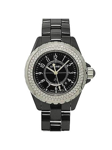 Chanel Chanel J12 33mm H0949 Genuine Diamond Bezel Ladies' Watch Black Ceramic Date Quartz (view 1)
