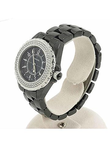 Chanel Chanel J12 33mm H0949 Genuine Diamond Bezel Ladies' Watch Black Ceramic Date Quartz (view 2)
