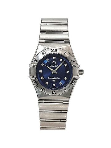 Omega Omega Constellation Mini Cindy Crawford Limited Edition (1997 pieces) 1563 85 Ladies' Watch 12P Diamond Navy Quartz (view 1)