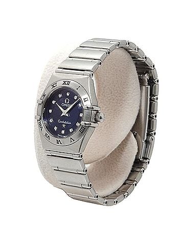 Omega Omega Constellation Mini Cindy Crawford Limited Edition (1997 pieces) 1563 85 Ladies' Watch 12P Diamond Navy Quartz (view 2)