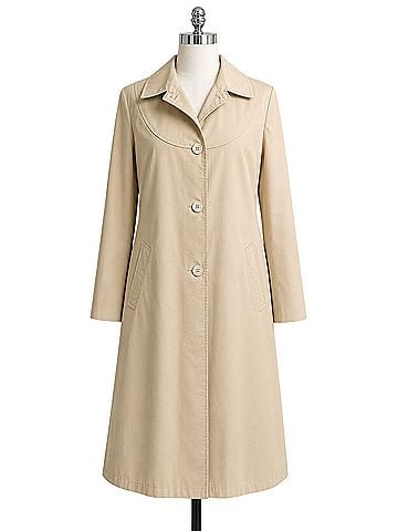London Fog Tan, removable Hood, classic, button front, vintage, size 12 regular Raincoat (view 1)