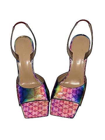 Mach & Mach Kaleidoscope Print Slingback Sandals Heels (view 1)
