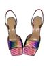 Mach & Mach 100% Leather Color Block Graphic Tie-dye Multi Color Heels Size EU 38 - photo 1