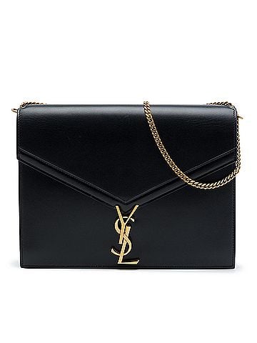 Saint Laurent Smooth Calfskin Monogram Cassandra Clasp Bag (view 1)