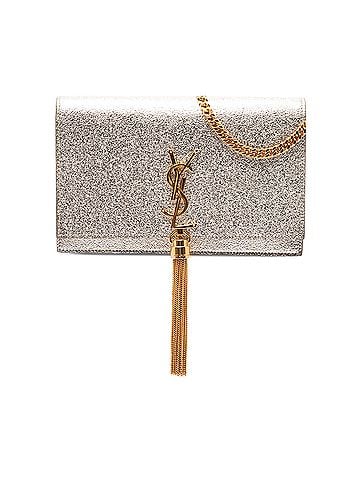 Saint Laurent Metallic Calfskin Monogram Kate Tassel Wallet on Chain (view 1)