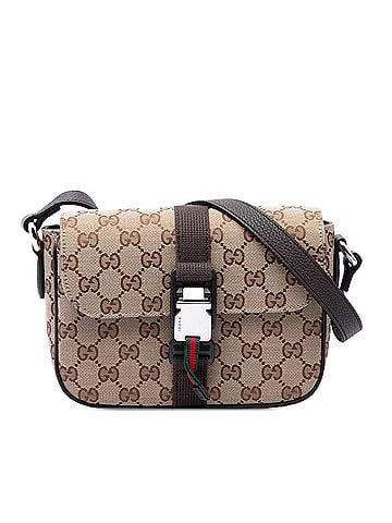 Gucci GG Canvas Web Buckle Flap Crossbody (view 1)