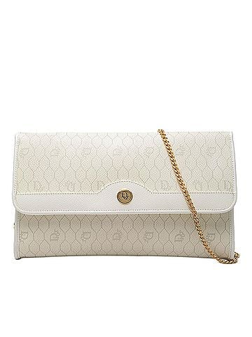Dior Honeycomb Coated Canvas Chain Shoulder Bag (view 1)