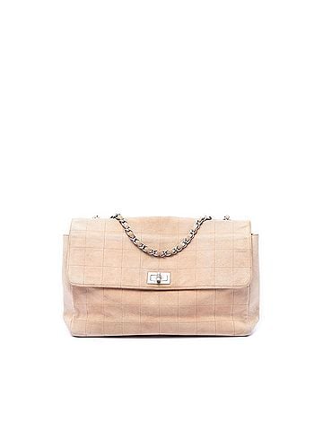 Chanel Choco Bar Suede Mademoiselle Turnlock Flap (view 1)