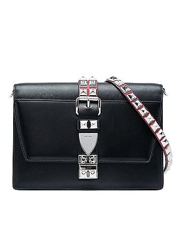 Prada City Calf and Saffiano Studded Elektra Crossbody (view 1)