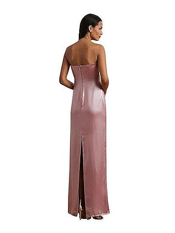 Lauren by Ralph Lauren Foiled Charmeuse Strapless Gown Cocktail Dress (view 2)