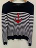 Brooks Brothers 100% Cotton Stripes White Blue Pullover Sweater Size L - photo 4