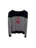 Brooks Brothers 100% Cotton Stripes White Blue Pullover Sweater Size L - photo 1