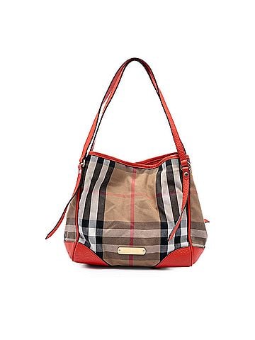 Burberry Small House Check Canvas Bridle Canterbury Tote (view 1)