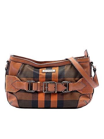 Burberry Mega Check Canvas and Leather Belted Crossbody (view 1)