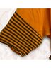 Papillon Stripes Orange Black Short Sleeve Blouse Size 2X - photo 3