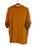 Papillon Stripes Orange Black Short Sleeve Blouse Size 2X - photo 2