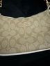 Coach Solid Tan White Burgundy Shoulder Bag One size - photo 5
