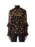 Anna Sui Floral Black Yellow Blouse Size 8 - photo 2