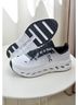 On White Black Gray Sneakers Size EU 38 - photo 3