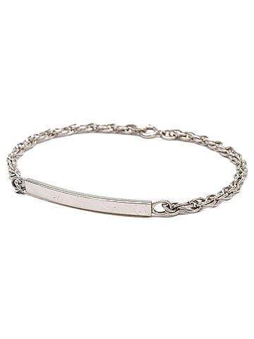 Tiffany & Co. TIFFANY&amp;Co. Tiffany ID Plate Narrow Bracelet, Silver, Women's (view 1)
