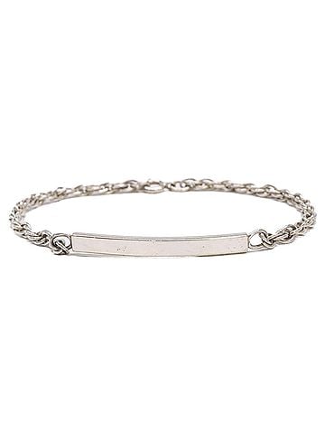 Tiffany & Co. TIFFANY&amp;Co. Tiffany ID Plate Narrow Bracelet, Silver, Women's (view 2)