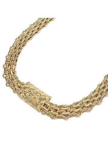 Chanel CHANEL (Chanel) Excellent Condition ABB839 B23K Matelassé Bag Motif Coco Mark Chain Necklace Gold Women's (view 1)