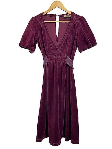 Juicy Couture Velour Empire Waist Cocktail Dress (view 1)