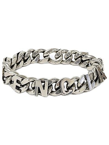 Balenciaga BALENCIAGA 718510 Logo Chain Bracelet M Antique Silver Men's (view 1)