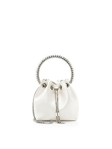 Jimmy Choo Jimmy Choo Satin Crystal Bon Bon Bucket Bag (view 1)