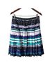 Carlisle 100% Silk Stripes Black Blue Silk Skirt Size 4 - photo 1
