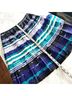 Carlisle 100% Silk Stripes Black Blue Silk Skirt Size 4 - photo 6