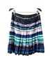 Carlisle 100% Silk Stripes Black Blue Silk Skirt Size 4 - photo 2