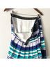 Carlisle 100% Silk Stripes Black Blue Silk Skirt Size 4 - photo 5