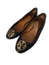 Tory Burch Solid Black Gold Flats Size 9 1/2 - photo 1