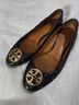 Tory Burch Solid Black Gold Flats Size 9 1/2 - photo 9