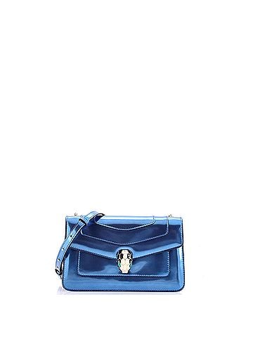 Bvlgari Serpenti Forever Shoulder Bag Metallic Leather Small (view 1)