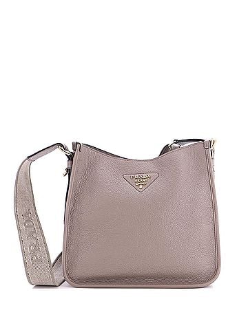 Prada Logo Strap Hobo Leather Medium (view 1)