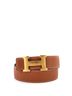 Hermès 100% Leather Brown Constance Martelee H Reversible Belt Leather with Hammered Hardware Medium One size - photo 1