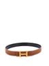 Hermès 100% Leather Brown Constance Martelee H Reversible Belt Leather with Hammered Hardware Medium One size - photo 2