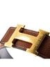 Hermès 100% Leather Brown Constance Martelee H Reversible Belt Leather with Hammered Hardware Medium One size - photo 4