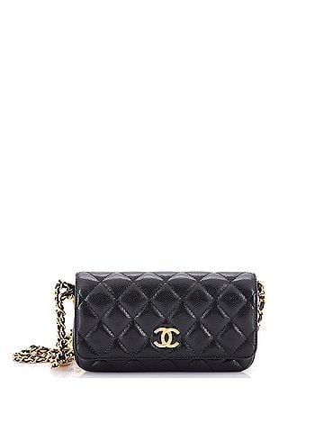 Chanel Twist Your Buttons Flap Clutch with Chain Quilted Caviar (view 1)