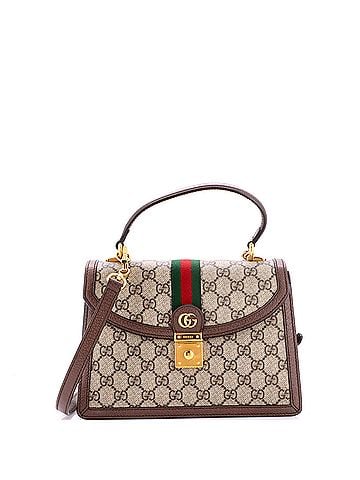 Gucci Ophidia Flap Top Handle Bag GG Coated Canvas Small (view 1)